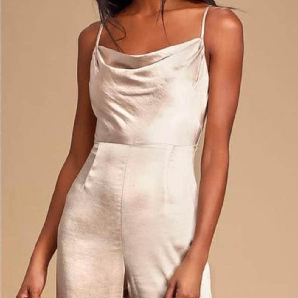 Lulus champagne jumpsuit